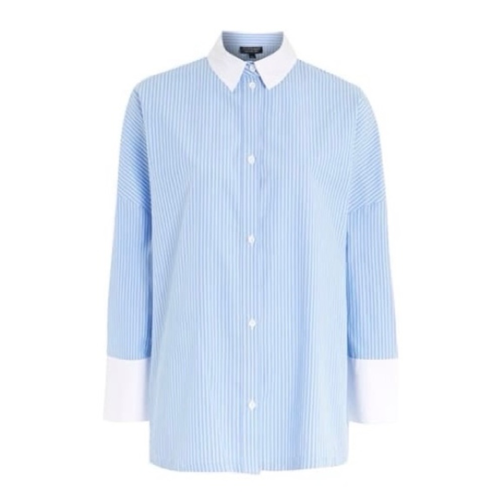 TOPSHOP Oversized Striped Shirt